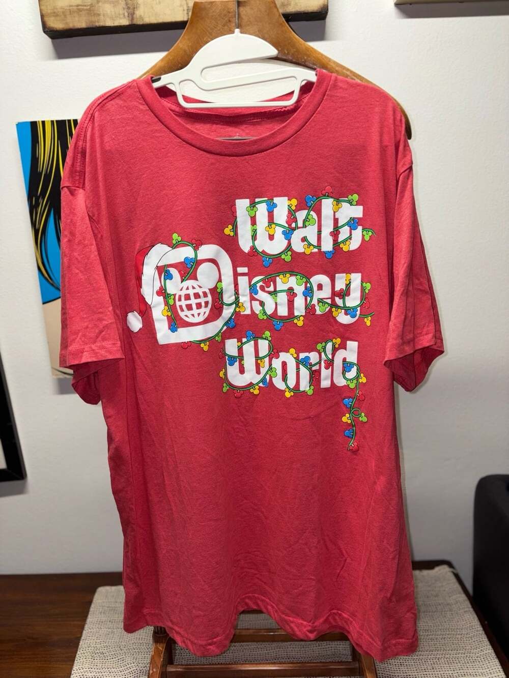 Disney Walt Disney World Christmas Lights Red T-Shirt